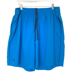 Under Armour Blue Athletic Drawstring Elastic Waist Shorts With Pockets 2XL